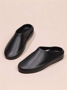 Slip-On Sandals For Women, New Design Outdoor Soft Bottom Non-Slip Beach Shoes, Unisex Casual Slippers - Black - View 4