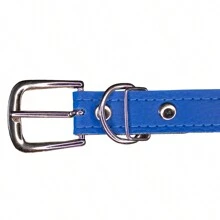 Synthetic Leather Dog Collar For Large And Small Dogs - Azul - View 4