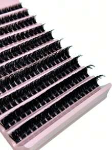 200pcs D-Curl Fluffy False Eyelash Clusters, 80pcs D-Curl Lashes, 0.07mm D-Curl Degree, 8-16mm Mixed Natural Eyelash Extension, Super Dense & Lengthening Lash Clusters, Curled Individual Lashes, Thin & Long Lashes, Cartoon-Like Lengthening Lashes, Suitable For Beginners To Use At Home. 200pcs Super Dense False Lashes, 200pcs Large Capacity Lash Clusters, Lash Clusters, Individual Lashes, False Eyelashes. - D - View 5