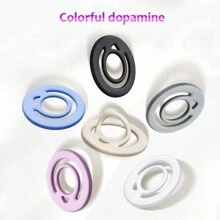 拉环式液态硅胶磁性手机指环支架 - 最新款硅胶 MagSafe 指环磁性手机支架，兼容 12/13/14/15/16，也兼容安卓手机，生日礼物、送给家人朋友的礼物，指环支架、手机指环支架、手机配件 - 彩色 - 查看 3