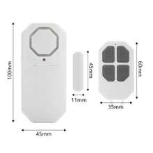 Remote Control Door And Window Alarm, Wireless 130dB High Decibel Security Alarm, Door And Window Anti-Theft And Anti-Burglary System, Home Security System, Door Magnetic Sensor, 5 Different Modes, SOS Device For Children And Elderly, Suitable For Home, Hotel, School, Office, Warehouse, Etc.