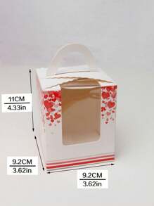 10 chiếc/20 chiếc/30 chiếc Hộp đựng bánh cupcake giấy ngày lễ tình nhân có cửa sổ trưng bày, túi đựng bánh cupcake đơn, giấy lót bánh cupcake dùng một lần có chèn và tay cầm, thích hợp cho tiệm bánh, đám cưới, tiệc mừng em bé, sinh nhật, tiệc tùng, ngày lễ và lễ kỷ niệm - Giấy - Xem 11