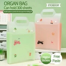 1pc A4 Size Multi-Layer File Organizer Folder, Student Accordion Document Bag For Storing Papers, Test Papers, Data Collection - Test Paper Storage Bag - View 2