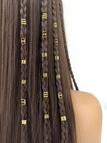 40 pezzi di gioielli per capelli per trecce, fascette per capelli in oro, anelli multistile, perle per capelli regolabili per trecce, dread e accessori per capelli per donne e ragazze