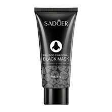 Mascarilla de carbón de bambú - Mascarilla de arcilla limpiadora de poros - Exfoliación suave - Sin látex - Sin fragancia - Apta para todo tipo de piel - Limpieza profunda - Control del aceite - Para hombres y mujeres - Negro - Ver 12