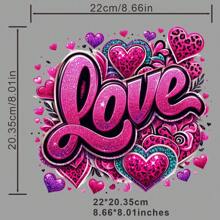 1 件/2 件/3 件情人节爱情礼物补丁图案熨烫转印贴纸适用于 T 恤、汗衫、牛仔裤、包包、服装配饰、口罩、牛仔裤和背包、帽子、枕头 - 可洗且持久 - 彩色 - 查看 14