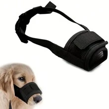 Muselière en maille respirante pour chien, installation rapide avec sangle réglable, empêche la morsure et l'aboiement, masque doux et réglable pour animal de compagnie