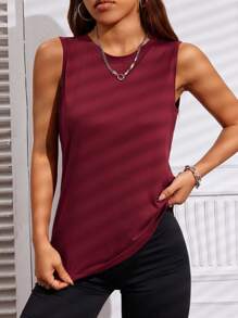 女士宽肩带上衣。适合聚会、运动、户外休闲、城市漫步等多种场合。 - 酒紅色 - 查看 4