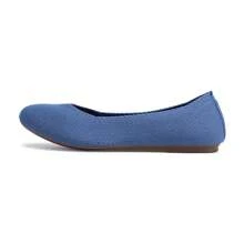 Frank Mully Women's Ballet Flat Shoes Knit Dress Shoes Round Toe Slip On Ballerina Walking Flats Shoes For Woman Low Wedge Comfort Soft - Baby Blue - View 6