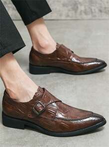 男士正装商务厚底尖头真皮正装鞋，通勤鞋