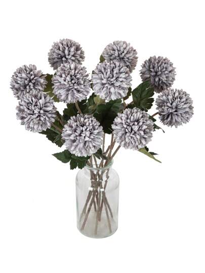 1/5/12PCS仿真球菊花绣花球婚庆装饰家居花瓶摆件餐厅客厅卧室床头插花新娘手捧花腕花胸花材料生日派对装饰材料新年情人节礼物