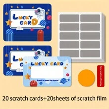 限时抢购 41 件 20 张刮刮卡 20 张刮刮片 1 个刮刮币 幸运刮刮卡 饮酒游戏 派对游戏 自定义奖励刮刮乐