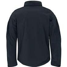 B&C Mens Hooded Softs Breathable, Waterproof & Windproof Jacket (Fleece Lining) (Navy Blue) - Blue - View 4