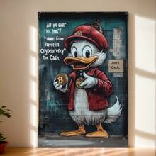 Daffy Duck Classic Poster, Cryptocurrency Theme, Wall Art Decor, Modern Home Paintings,Festive Touch For Valentine's And New Year - Multicolor - View 1