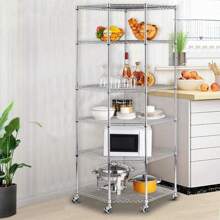 Conner 6-Tier Wire Steel Corner Shelf Garage Storage Shelving Rack Garage Rack - 1 - View 11