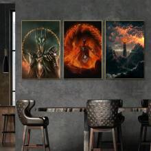 1 幅墙壁艺术海报（可选框架）手指双塔之战指环王五军之战收藏版高清收藏家海报粉丝收藏礼物高清品质帆布印刷粉丝收藏挂画家庭客厅卧室餐厅咖啡厅艺术画装饰流行房间装饰 - 彩色 - 查看 9