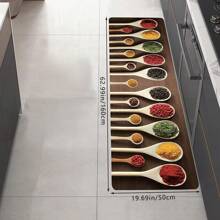 1pc Creative Soft Memory Foam Anti-Slip Kitchen Floor Mat, Easy To Clean