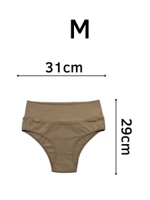Kit 5 Gabi Cotton Panties With Comfortable Double Waistband And Low Compression For Postpartum - 彩色 - 查看 8