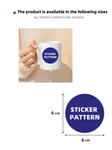 1~1200pcs Customized Advertising Labels, Logo, QR Code Stickers, Trademark Printed Packaging Stickers, Beverage, Coffee Cup, Milk Tea Cup, Birthday Celebration Disposable Cups - Multicolor - View 11