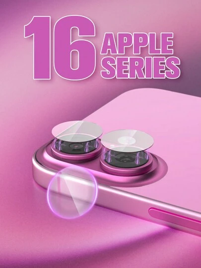 1 Set Of High-Definition Camera Lens Protector Film Compatible With Apple 16/16 Plus, Made Of Tempered Glass Material, Strong Adhesive, Compatible With Phone Cases, AR Anti-Reflection, No Pixel Loss, Compatible With IPhone 16 Pro/16 Pro Max/15 Max/15/15 Pro/15 Plus/14 Pro Max/14 Pro/14/14 Plus/13 Pro Max/13/13 Pro/11/12 Models. Large Curved Transparent High-Definition Lens Protector Film With Locator, Waterproof, Shockproof, Anti-Fall, Anti-Scratch, Anti-Fingerprint, Full Coverage.