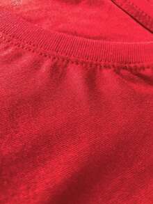 Camiseta Estampada Monstro Sorriso Treino Academia Oversized Smile Streetwear Premium - Vermelho - Visão 2