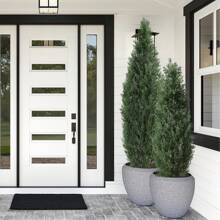 2 Piezas Árboles Artificiales Decorativos de Enebro de 3/5 pies, Árboles Artificiales de Boj, Arbustos Falsos con Protección UV para Exterior, Árboles Falsos de Ciprés Realistas Perennes para Decoración del Hogar y Porche, Marca Danolapsi - 2 piezas 5 pies - Ver 8