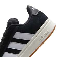 Adidas GRAND COURT ALPHA 00s Low-Top Tennis Shoes, Women Men Court Training Sneakers JR0543 - Black/White/Resin Yellow - View 8