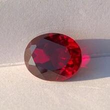 One 100% Lab Grown Ruby Oval Cut Gemstone For Charms Advanced Jewelry Making Materials DIY - Red - View 9