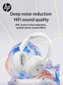 HP H231A 无线蓝牙耳机 HiFi 立体声 ANC 防噪音包耳式运动耳机 - 白色 - 查看 6