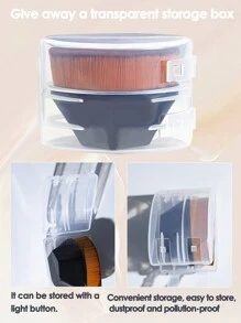 55号粉底刷 多功能便携无痕化妆刷 无粉软毛美妆工具（黑色），粉底刷，遮瑕刷，腮红刷，修容刷，腮红刷，古铜粉刷，散粉刷，粉底刷，腮红刷，赠品 - 黑色 - 查看 7