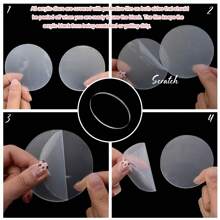 30/50/100 件 4 英寸圆形透明圆片亚克力婚礼座位名片圆形圆盘透明亚克力空白塑料圆盘用于蛋糕托杯垫相框绘画艺术项目派对 DIY 工艺品名片和雕刻