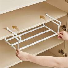 1pc Multifunctional Expandable Hanging Storage Rack - Shelf Organizer For Cabinet, Bathroom Towel Rack, Kitchen Spice Rack, Fridge Storage, Desk File Rack, Balcony Plant Holder, Living Room Clutter Organizer, Garage Tool Rack, Space-Saving Home Essential - Multicolor - View 4