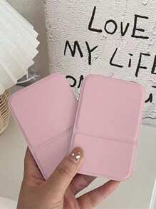 2 Pieces Portable Makeup Mirror, PU Leather Small Mirror, Foldable, Travel Mirror, Suitable For Gifts, Travel Essentials, Makeup Essentials, Easy To Store Christmas, Suitable For Holiday Gifts