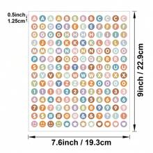12 hojas de pegatinas coloridas con letras y números, pegatinas con letras y números para decorar, manualidades DIY, suministros para diarios de balas, scrapbooking, envoltorios de regalos (10 colores temáticos)