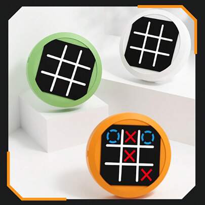 Portable Tic TAC Toe Game 4-In-1 Handheld Puzzle Game Suitable For Children And Adults Travel Games Parent-Child Interaction Promoting Education And Memory Growth Through Board Games