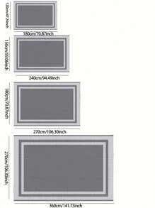 防水户外地毯 5x8 英尺，塑料双面地毯，现代风格，大型户外地垫，适用于房车、庭院、后院、甲板、野餐、沙滩、露营，灰色树叶图案 - 葉子 - 查看 5