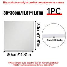 1pc Square Acrylic Mirror Wall Sticker, Suitable For Living Room, Bedroom, Kitchen, Bathroom, Etc. Sticker, Wall Decal, Vinyl Decal, Home Decor, Spring Decoration, Refresh Your Home. Rama Decorative Sticker