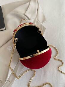 Fashionable Mini Shoulder Crossbody Handbag Clutch Purse - Red - View 3