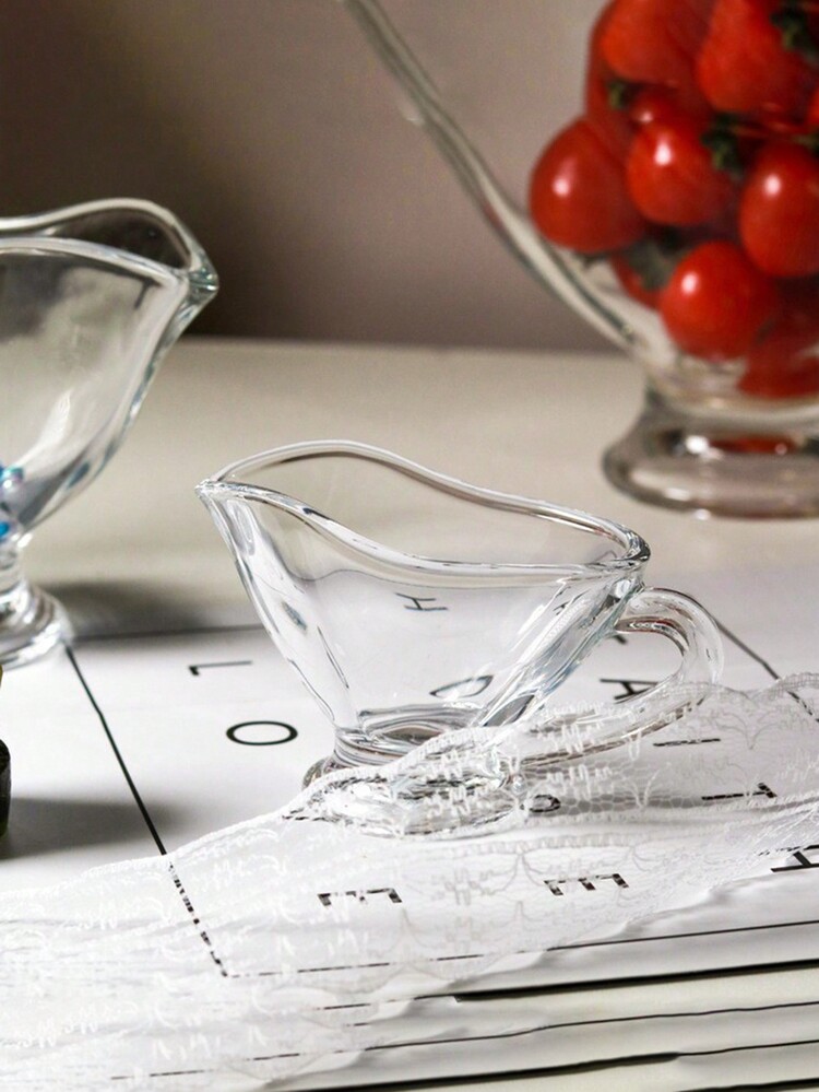 6pcs Set Of Imported Nordic Style Glass Dipping Sauce Dishes, Transparent Creative Household Soy Sauce, Vinegar, Appetizer Plates - Multicolor - View 6