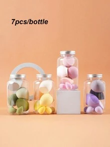 Set de 7 esponjas de maquillaje con forma de botella, suaves esponjas de polvo herramientas cosméticas - Multicolor - Ver 2