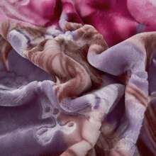 2 Ply Reversible Fuzzy Silky Warm And Cozy Plush Soft Embossed Blanket - Flower/Burgundy - View 11