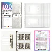Libro con cerradura de contraseña de seda de 8.5 pulgadas para ahorros, puede contener diversos artículos, equipado con 25 membranas internas, se puede recolectar a través de tarjetas de álbum de fotos, una bolsa se puede usar para múltiples propósitos, libro de almacenamiento multifuncional para efectivo