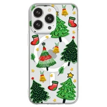 INSTACASE Compatible With IPhone Case Tree Pattern IPhone Case Christmas, IPhone Case Tree Pattern, IPhone Case For Women, Shockproof TPU. - Transparent - View 2
