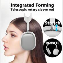 Max P9 Pro Wireless Bluetooth Headphones HiFi Stereo Noise Cancelling Waterproof Microphone Over-Ear Sports For Smart Phones For Apple Phone, IPad, Laptops, Gifts For Family, Friends, Kids, Hallowoon, Fall - Bạc - Xem 2