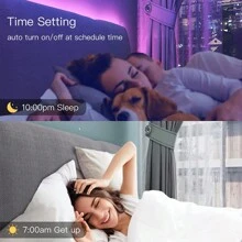 Bande lumineuse à LED 2835 RVB, alimentée par USB de 1 m à 15 m, rétroéclairage TV, télécommande et contrôle APP, mode musique, mode minuterie, parfait pour la maison, la chambre, les fêtes de Noël, la décoration de festival