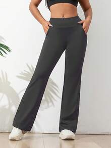 New Style Sport Pants -  Must-Have For Women. Sport Base Layer Pants For Running And Yoga. Çok Fonksiyonlu Fermuarlı Cepler. Quick-Drying Pants. - Màu xám đen - Xem 1