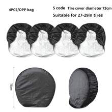 1pc/4pcs Car Spare Tire Cover Camper RV Tire Protector Outdoor Sun Protection Dust-Proof Tire Cover Universal