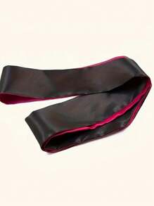 1 miếng mặt nạ dài bằng vải satin, mặt nạ ngủ bịt mắt mềm mại buộc chặt - Đỏ - Xem 4