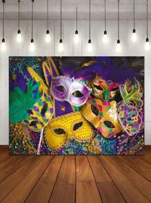 3,28ft*2,46ft(100cm*75cm)-Venetië Carnaval Decoratie Achtergronden Carnaval Maskerade Fotografie Achtergronden Maskers Kleurrijke Achtergronden Feestdecoratie Banners Studio Rekwisieten - Woondecoratie - Mardi Gras Decoratie - Feestdecoratie