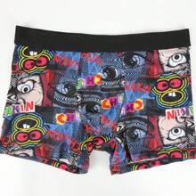 3Pcs/Set Mens Boxer Briefs Shorts Trunks Underwear Funny Printed Underpants Comfortable Pants Breathable Soft Stretch Fit 3D Pouch Multipack - Z1(3 Pack) - View 8